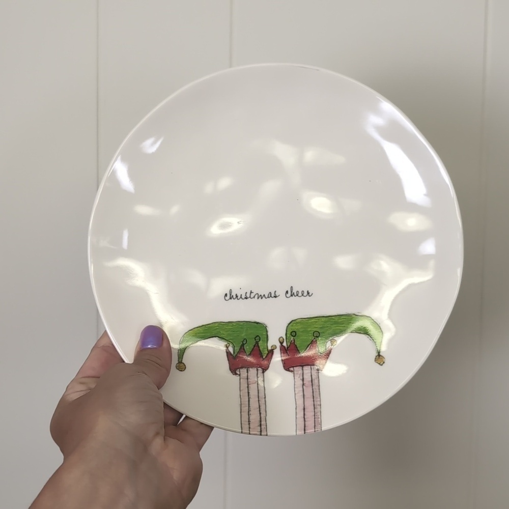 Rae Dunn Elf Appetizer Plate Christmas Cheer